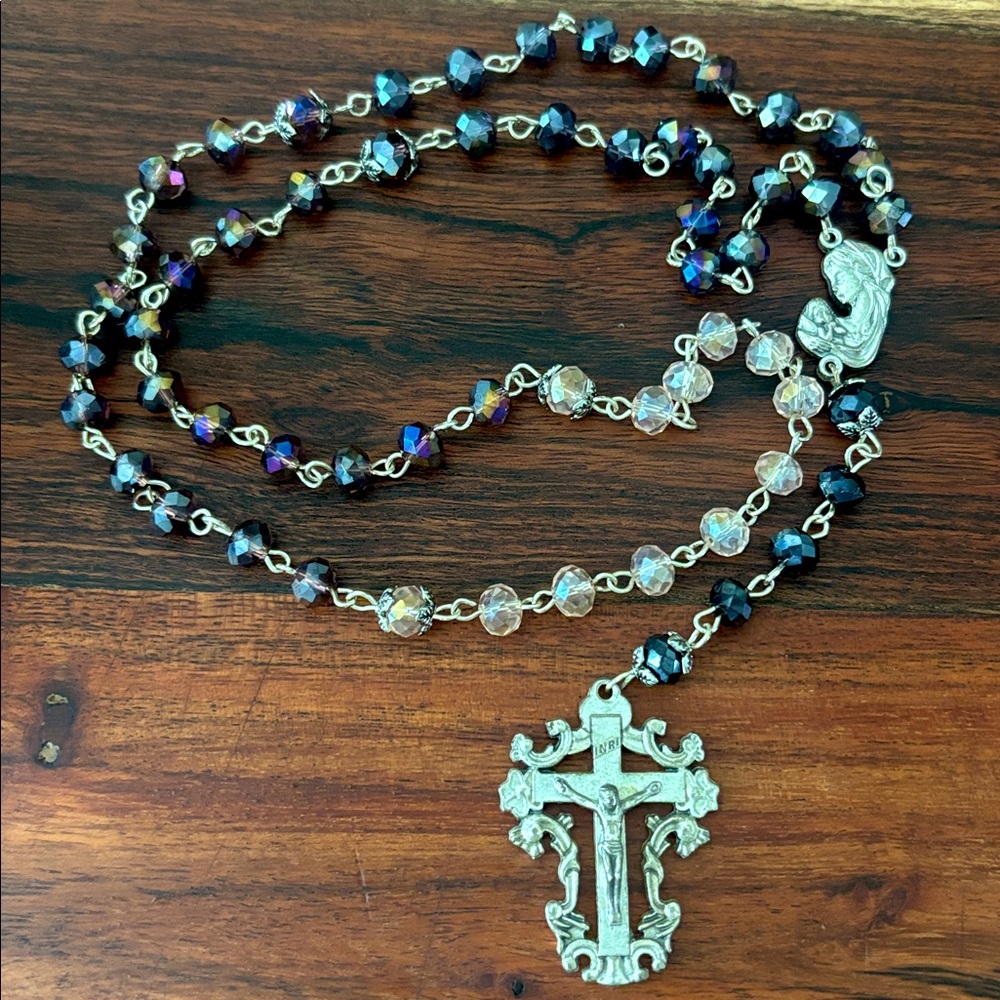 Handmade Rosary with Swarovski Crystal